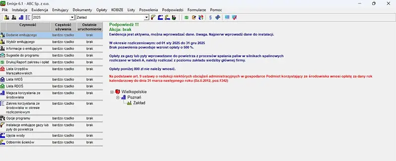 Ewidencja opłat emisyjnych